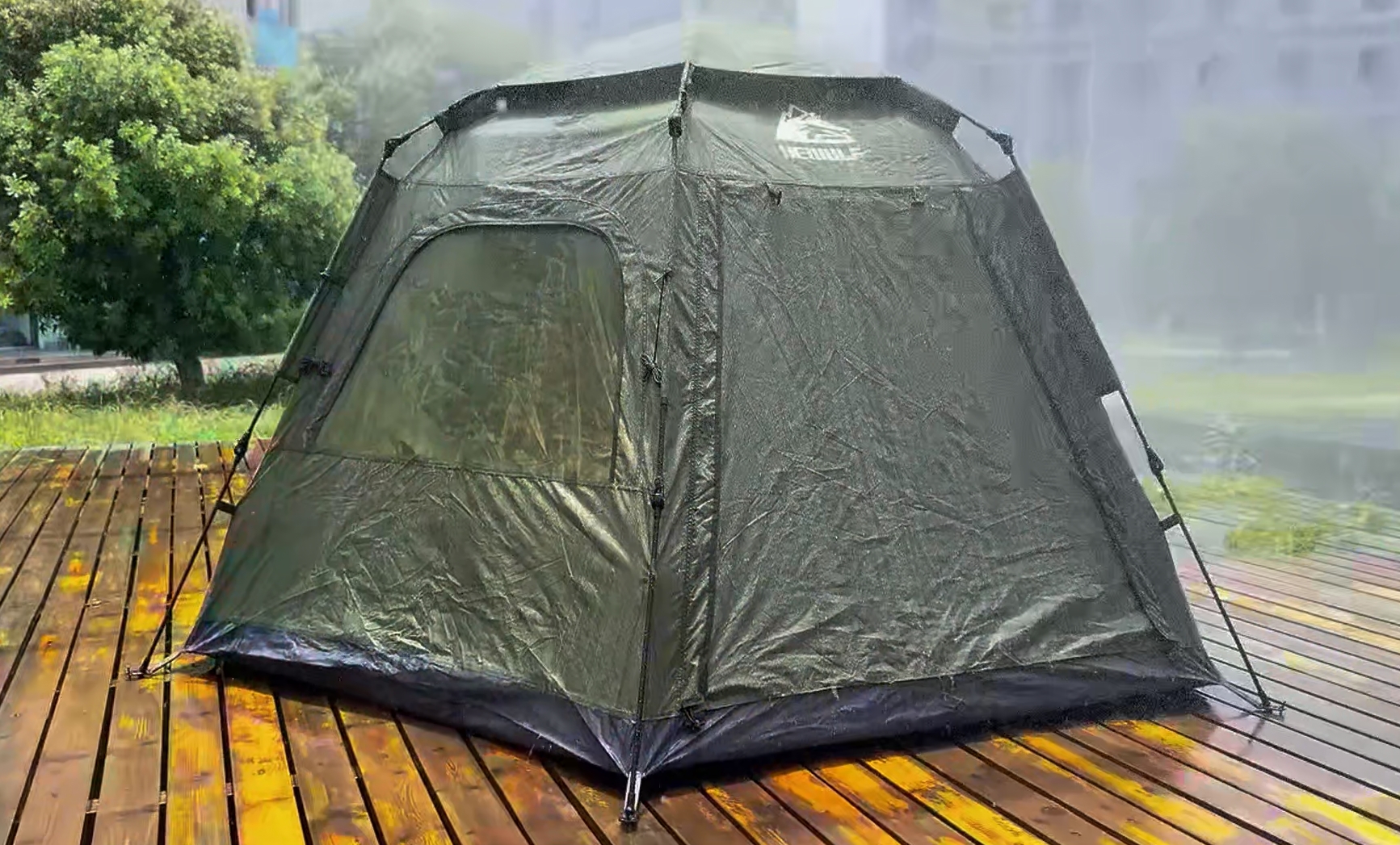 HEWOLF 自動開閉キャンプテント 2-3人用 Amazon.com : Hewolf 2/3/4 Person Camping Tent - Instant Pop Up