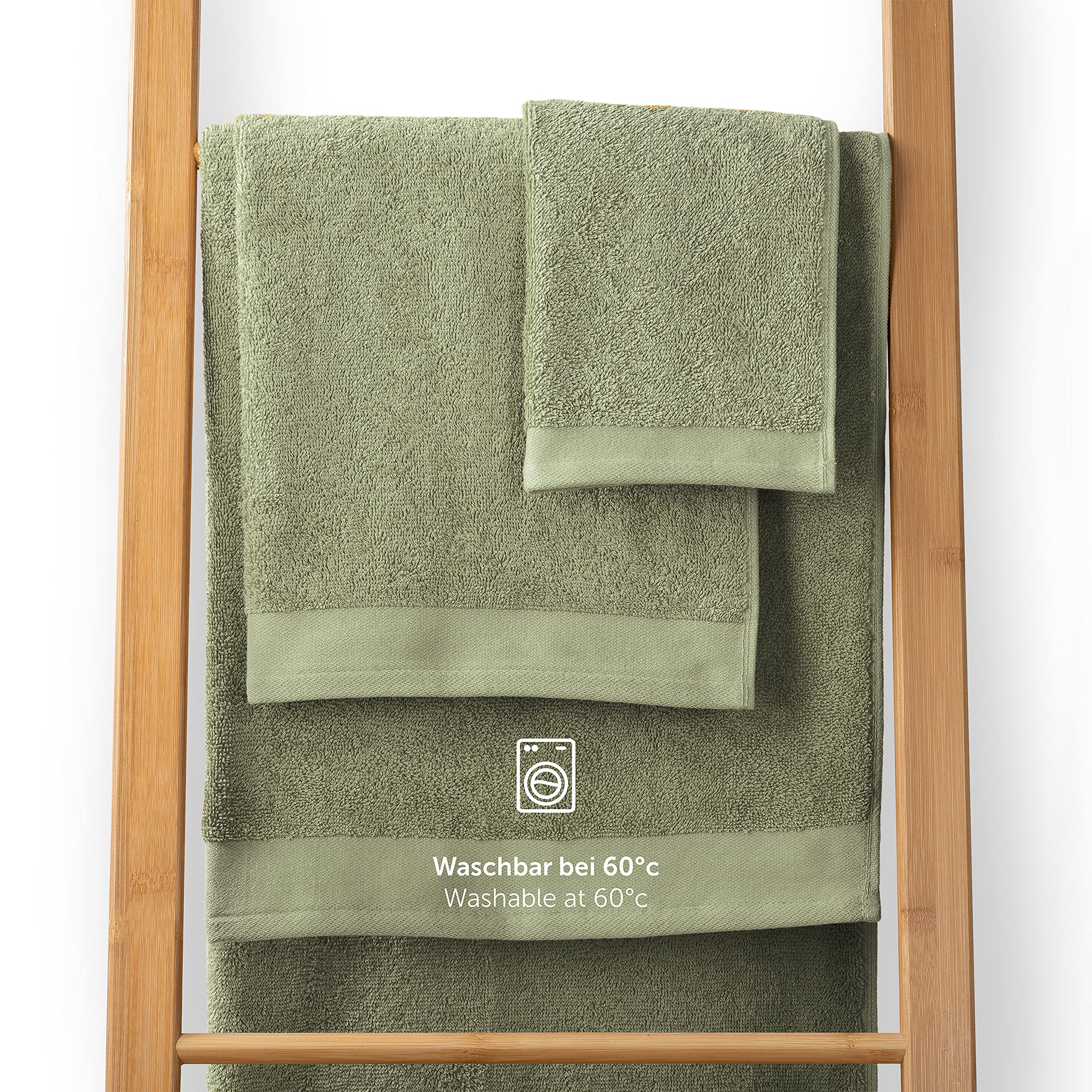 Blumtal Premium zestaw ręczników frotte z pętlą do zawieszania - bawełna certyfikowana Oeko-TEX, miękkie, chłonne - 10x ręcznik dla gości (30x50 cm), Pastel Green (zielony)