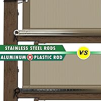 Vista 4 de ColourTree Cubierta de Repuesto para Toldo de Sombra de Pérgola Marrón, 8 pies de ancho x 16 pies de largo, Tela de Grado Comercial de 260 GSM