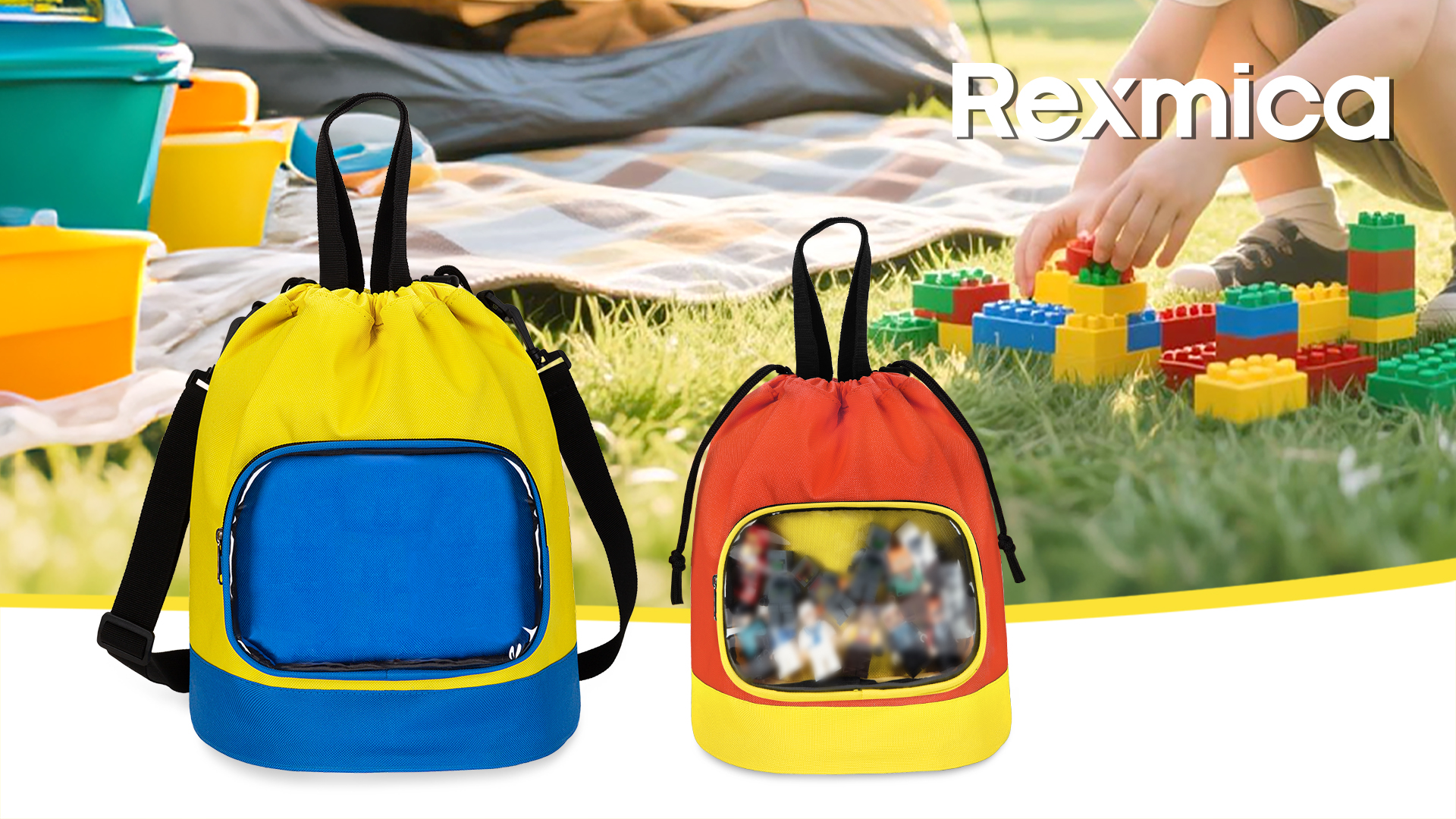 4 Tasche Portagiochi In PVC Con Cerniera – Trasparenti Con Rete – XL 26x7,5x34 Cm – Per Puzzle, Lego E Giochi Da Bagno - 2