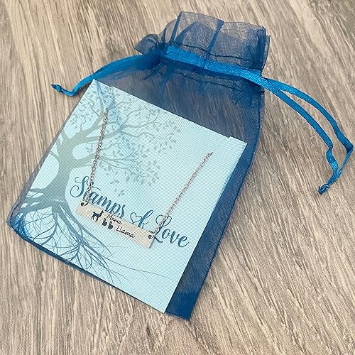 Miniatura 6 de Mama Llama Jewelry for Women, Mother's Horizontal Bar Necklace, Gift for Her - Choose Silver, Rose Gold or Yellow Gold in 16, 18, or 20 inch