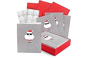 GIFTING GIGGLES 15-Count Merry Christmas Greeting Cards Set with Envelopes & Seals