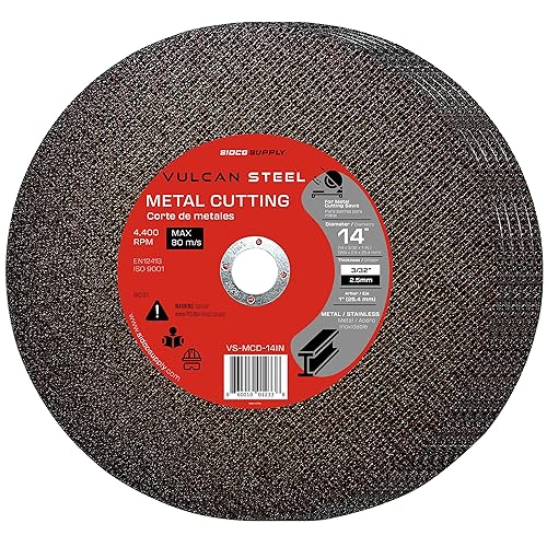 Paquete de 10 ruedas de corte de 14 pulgadas, corte suave de precisión, hojas de sierra abrasivas, óxido de aluminio, rueda de corte de metal, rueda