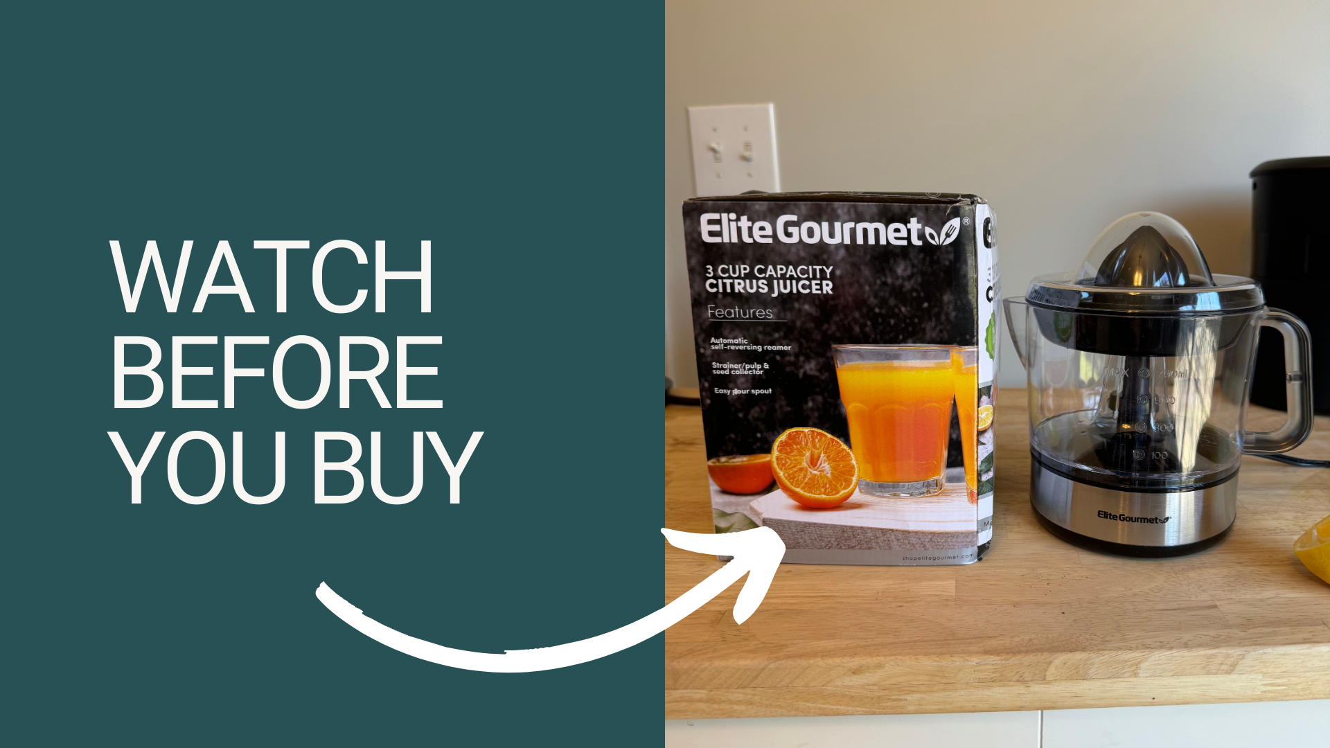 Watch My Honest Review of Elite Gourmet Electric Citrus Juicer on