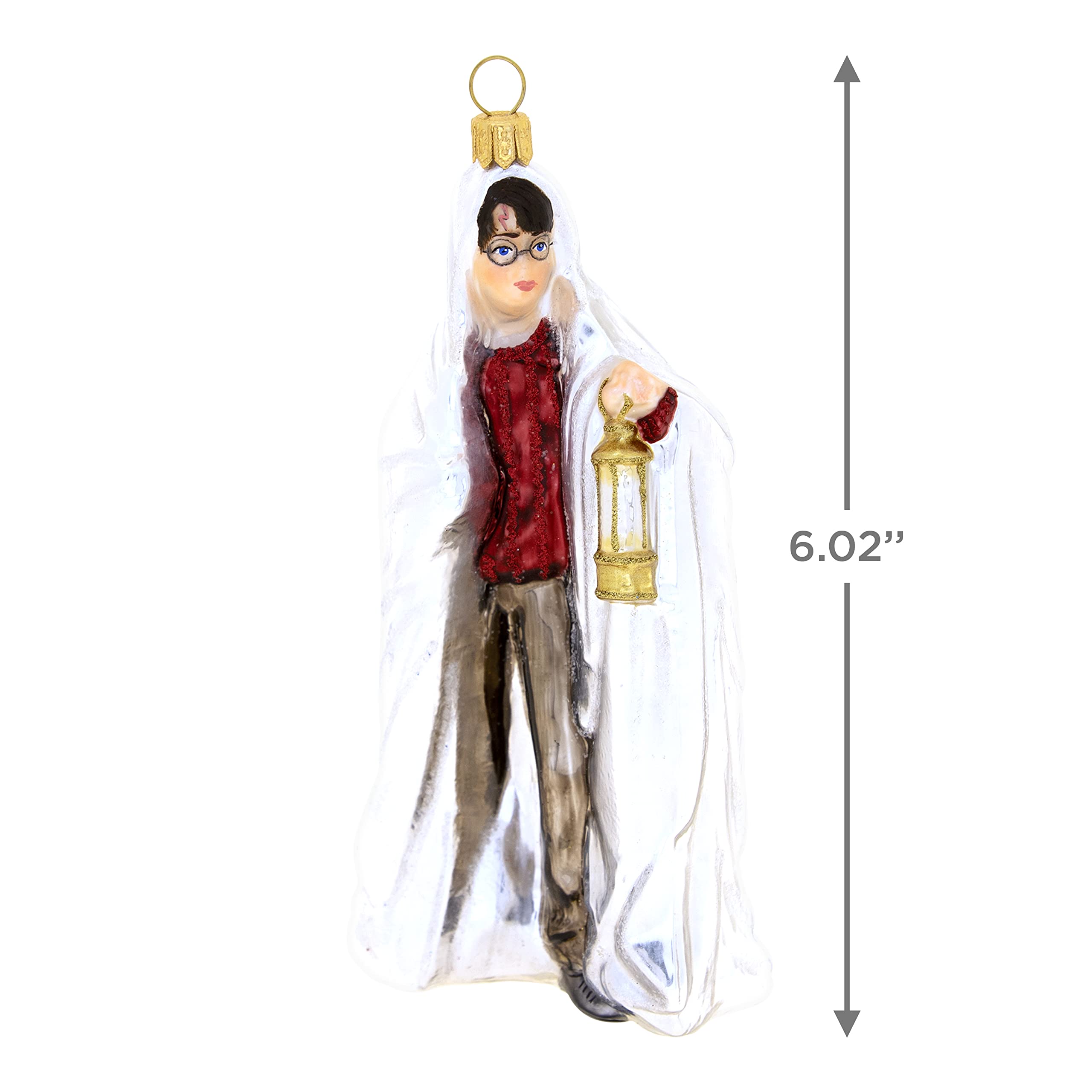 Amazon.com: Hallmark 紀念品2023 年聖誕裝飾品哈利波特使用隱形斗篷,玻璃哈利波特禮物: 居家與廚房