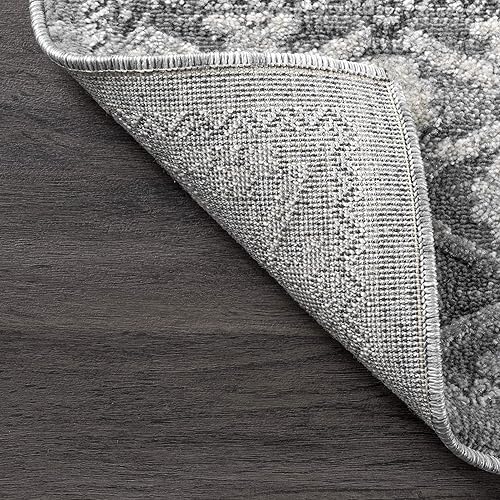 Miniatura 8 de nuLOOM Melina - Alfombra griega envejecida, 2 x 6 pies, gris