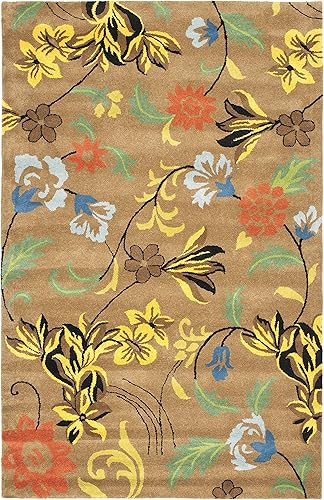 Miniatura 13 de SAFAVIEH Soho Collection SOH736A - Alfombra de pasillo hecha a mano de lana y viscosa de 2 pies 6 pulgadas x 8 pies, marrón/multicolor