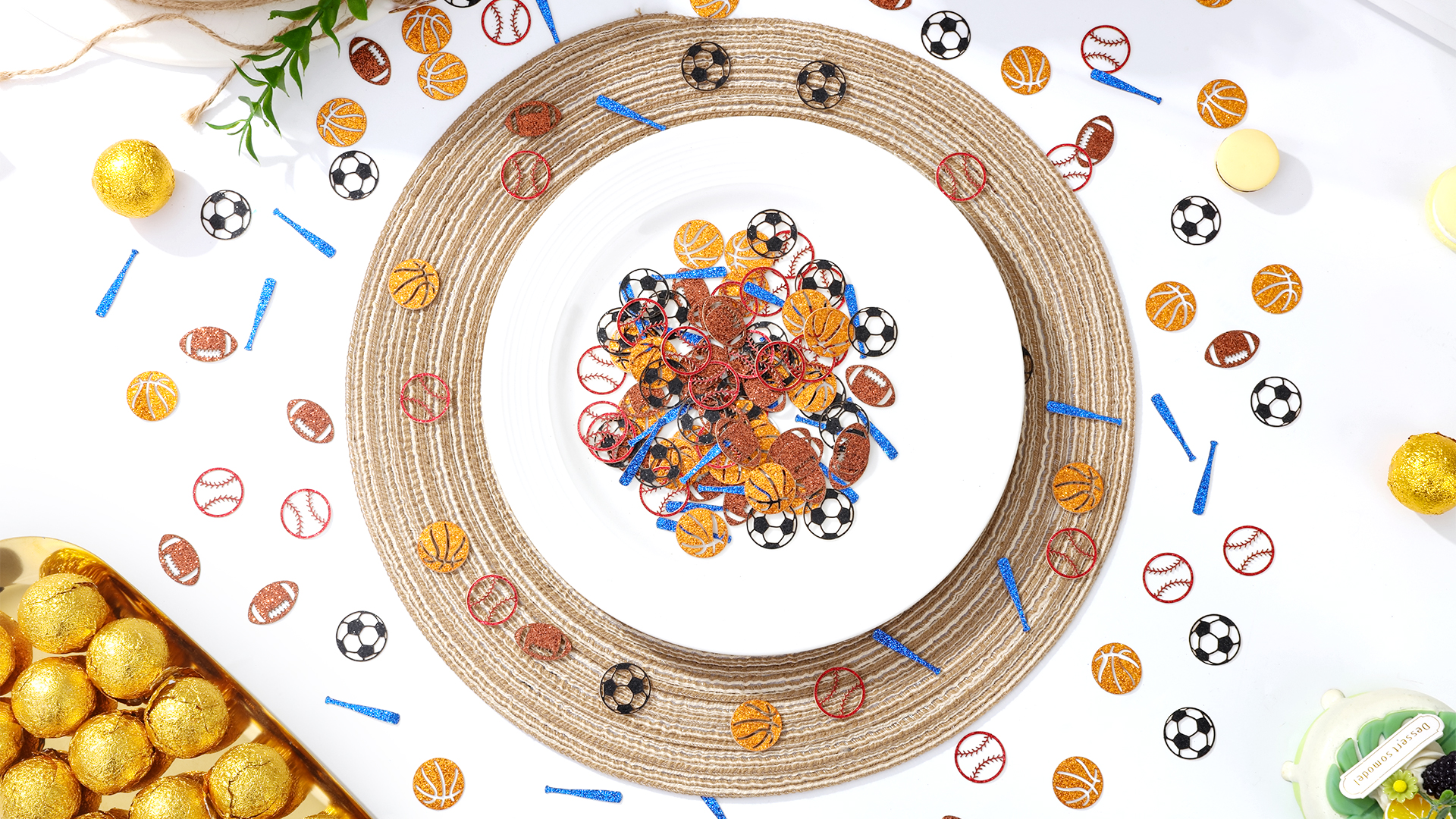 Sursurprise Lot De 200 Confettis De Sport à Paillettes Pour Tables