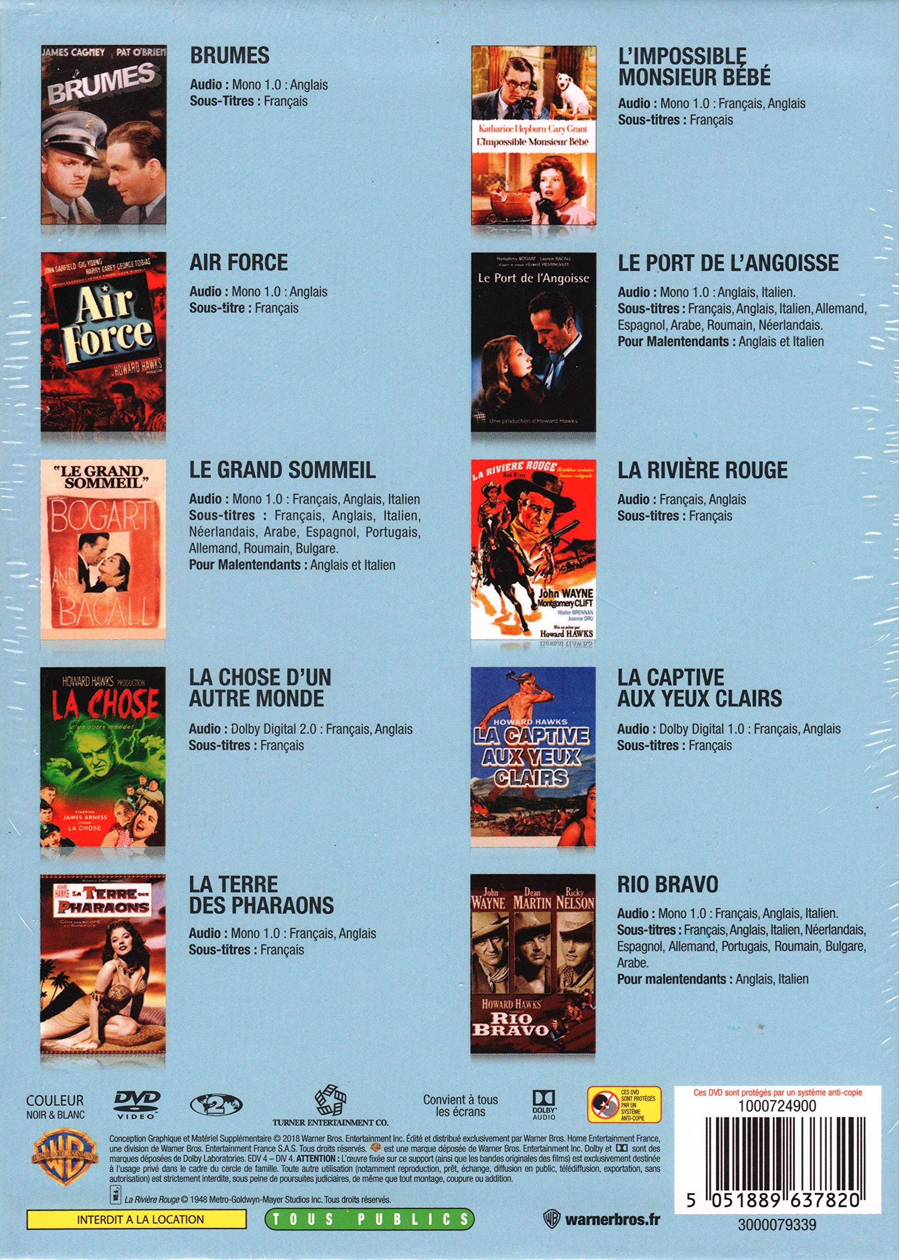 Coffret Howard Hawks 10 films