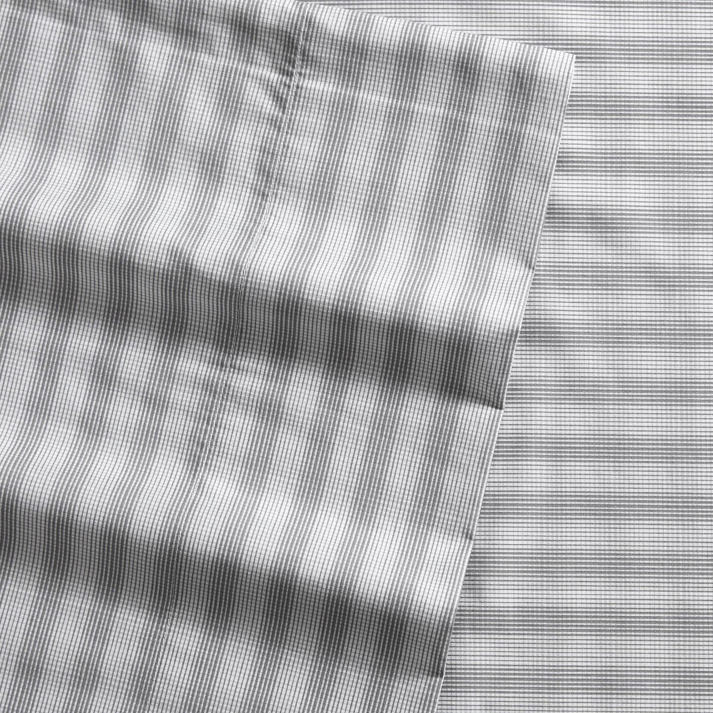 Nautica- Full Sheet Set, Cotton Percale Bedding Set, Crisp & Cool, Lightweight & Breathable (Michael Plaid Grey, Full) - Image 3