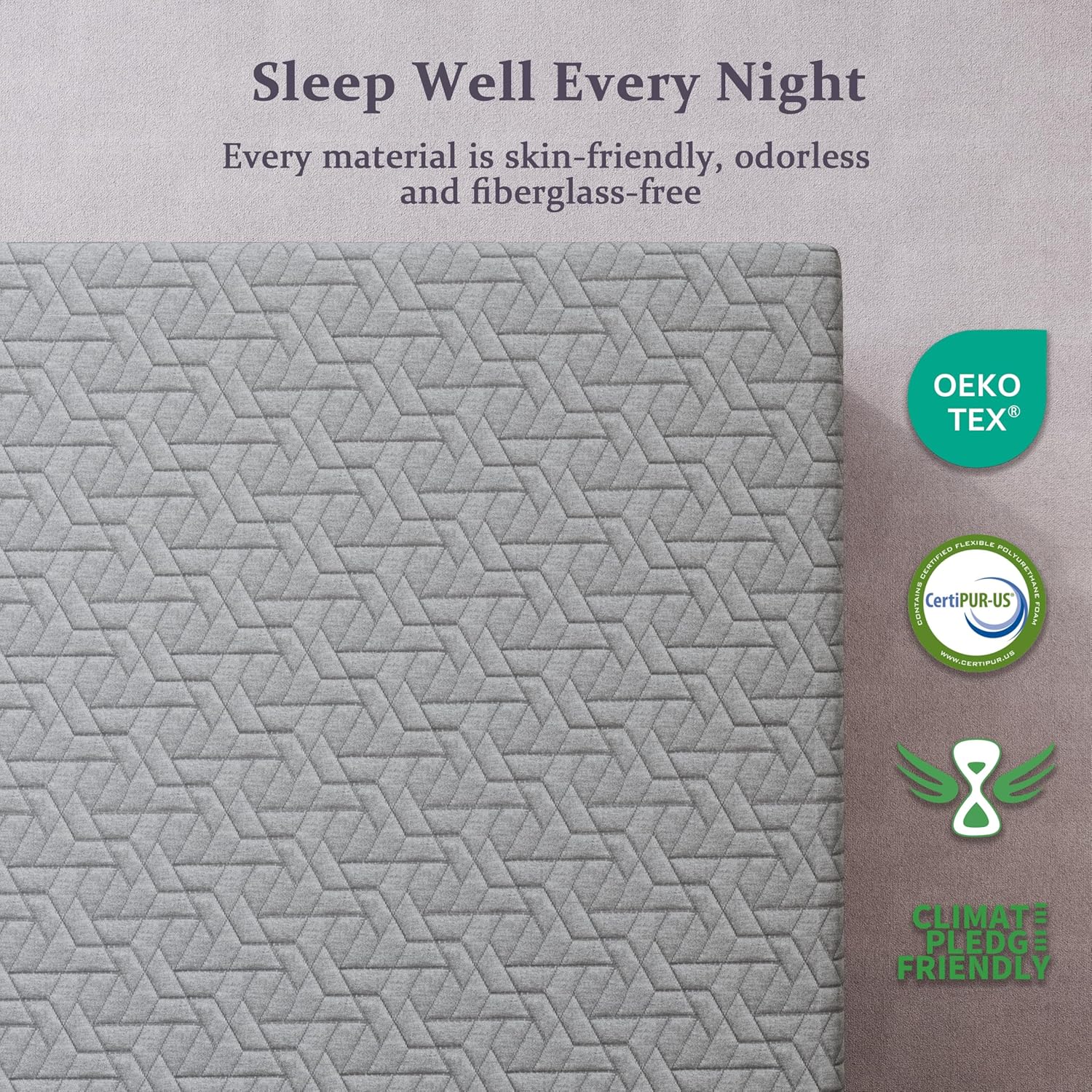 Sleepmax Extra Firm Mattress Topper 3 Inch King Size - Fusion Memory Foam Bed Topper Enhanced Pain Relief - Gel Bamboo Charcoal Green Tea Copper Cooling Pad with Cover No Odor - CertiPUR-US Certified