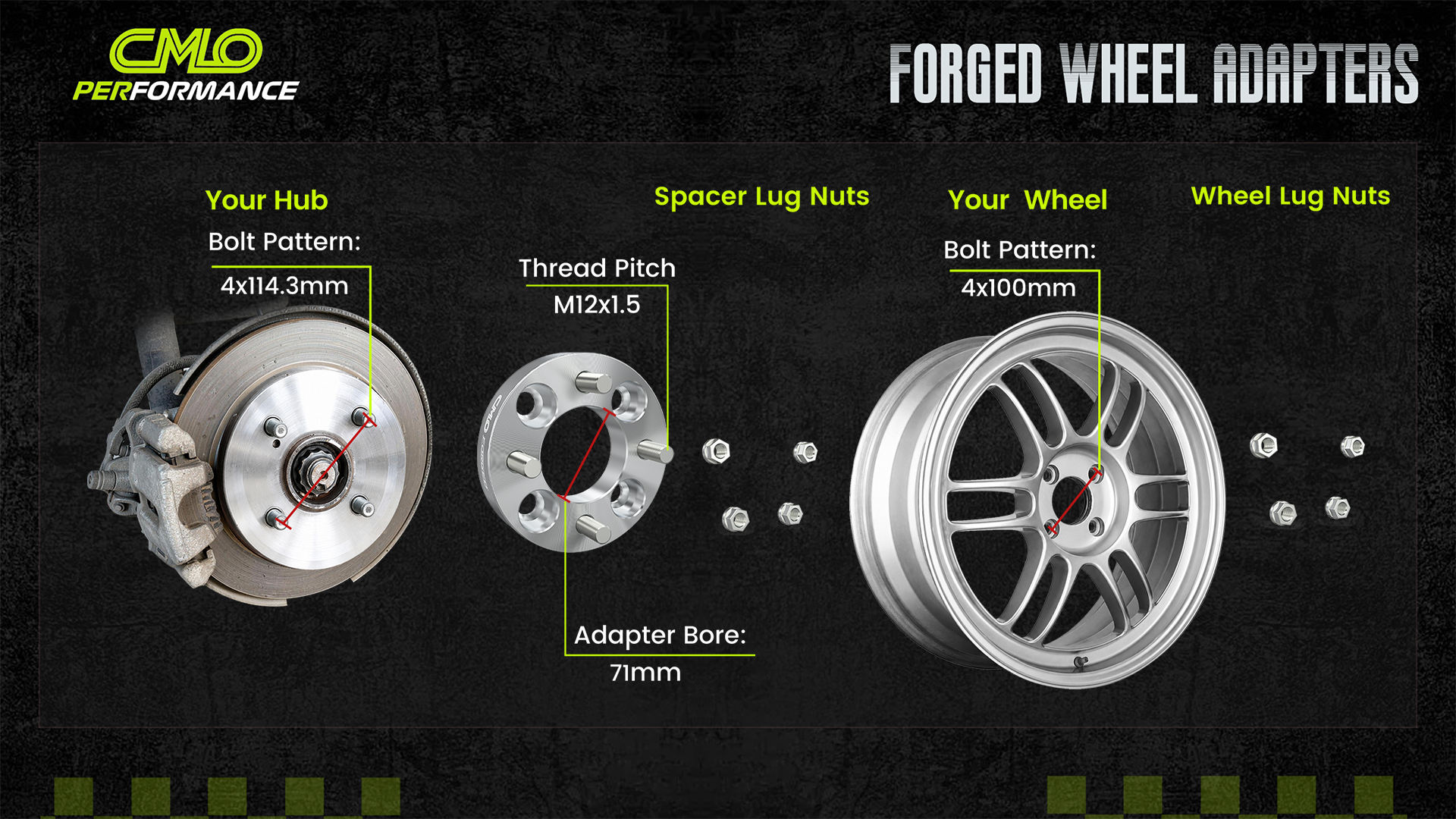 Amazon.com: Customadeonly 4x114.3 to 4x100 Wheel Adapters (2PC 
