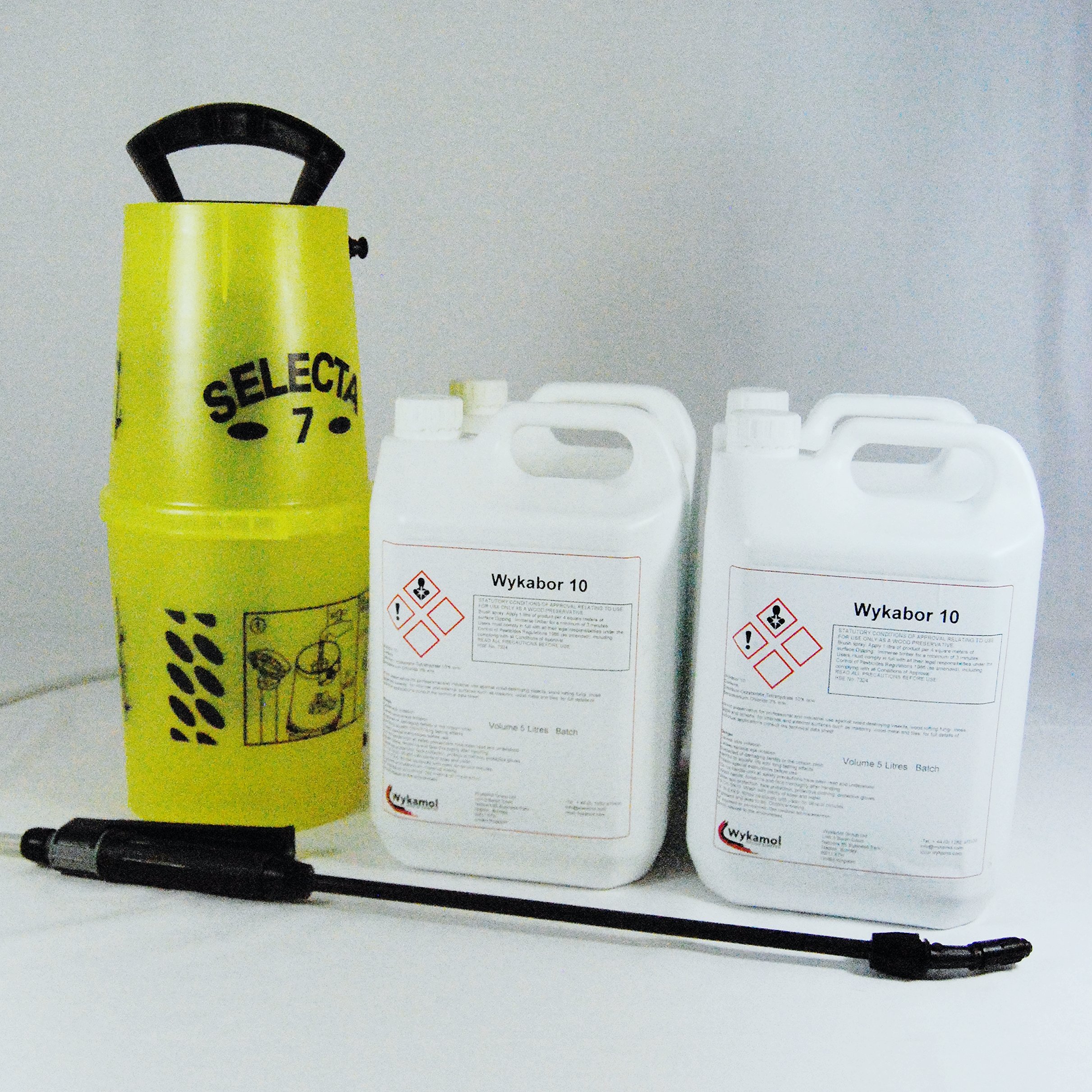 WYKABOR 10.1 (Timber Treatment for Woodworm, Dry & Wet Rot) 4 X 5L Spraying KIT (DELIVERY to Mainland UK ONLY)