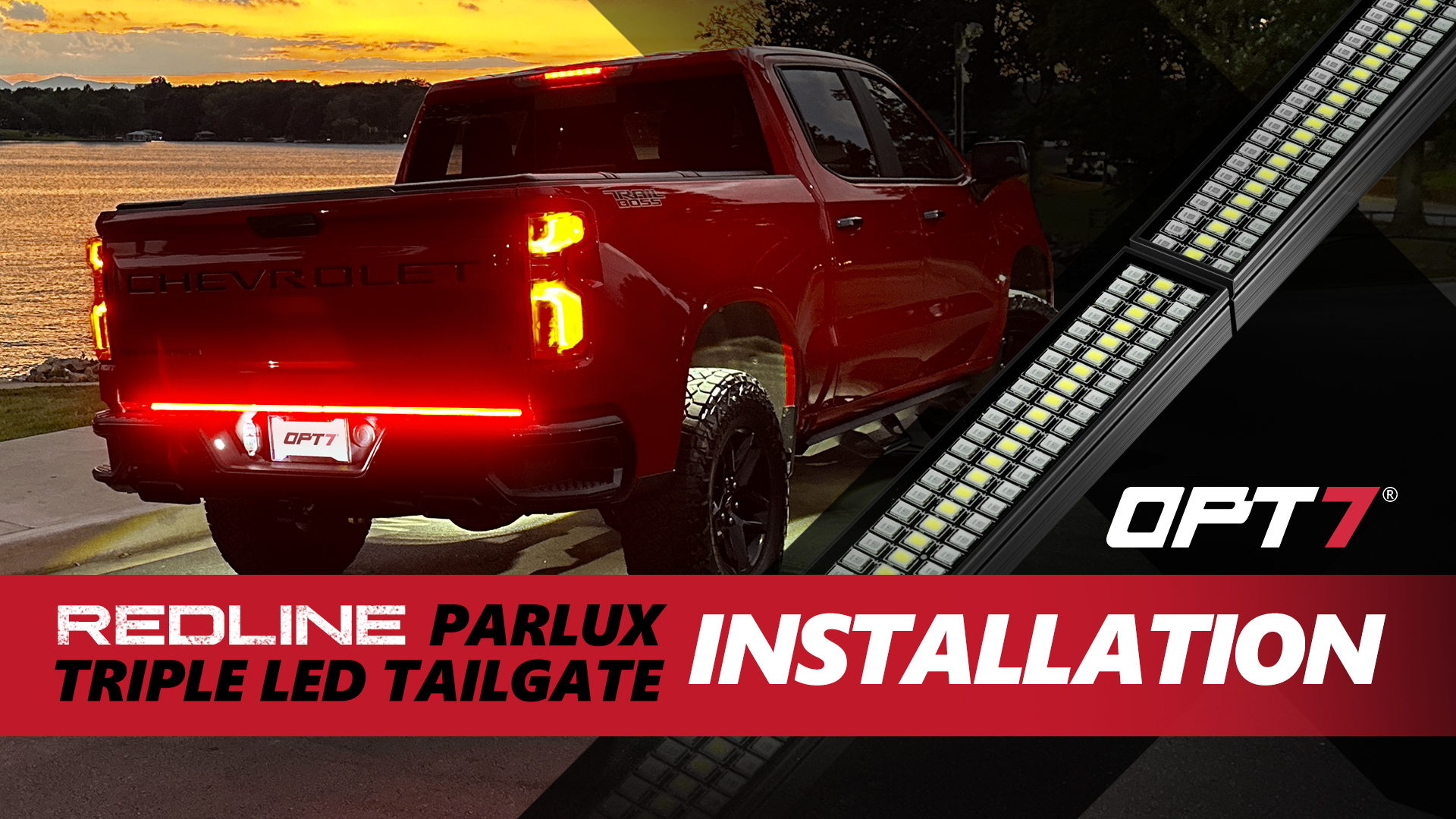 ぶるーらいと Amazon.com: OPT7 Redline Parlux Triple Row LED Tailgate