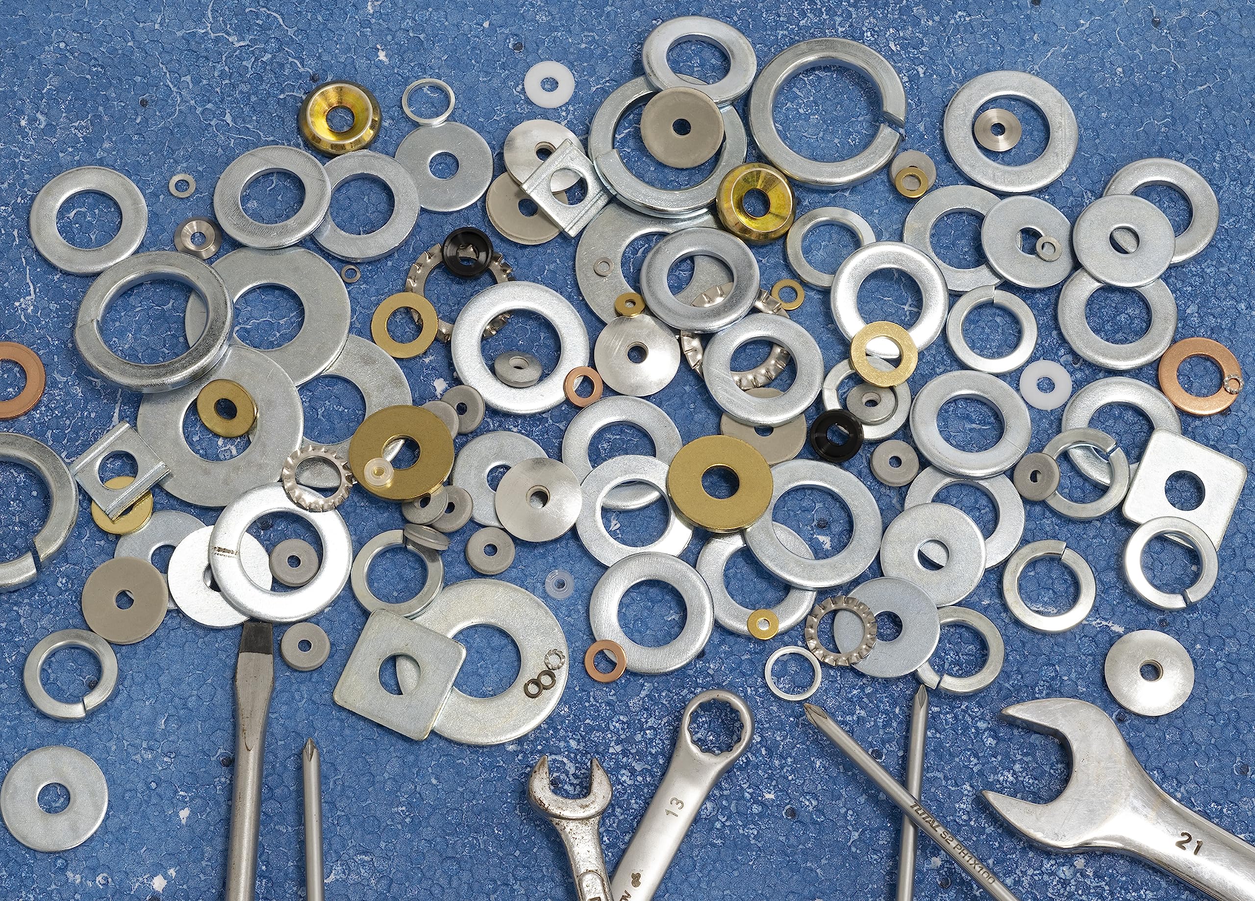 AERZETIX - C67612 - Set di 50 Rondelle di Tenuta EPDM 6.3x25mm con Guarnizione - in Acciaio Zincato - per Viti Autoperforanti Rivestimento Grondaia Lamiera Fissaggio Tetto Pannelli Sandwich