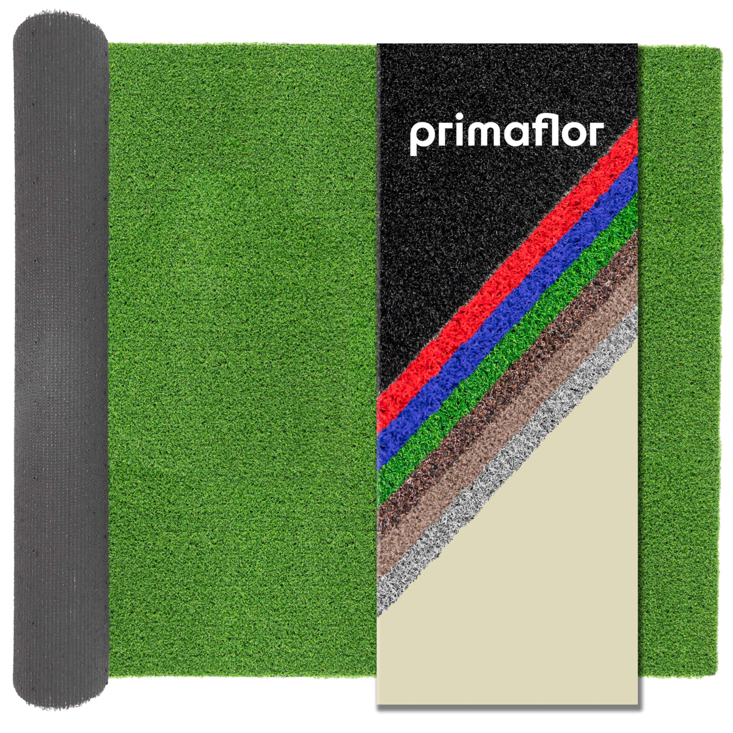 Primaflor Kunstrasen Color Wave B1 | Grün | 200x50 cm | 8 mm | B1 schwer entflammbar | wasserdurchlässig | UV-beständig | Rasenteppich für innen und außen | Outdoor Bodenbelag