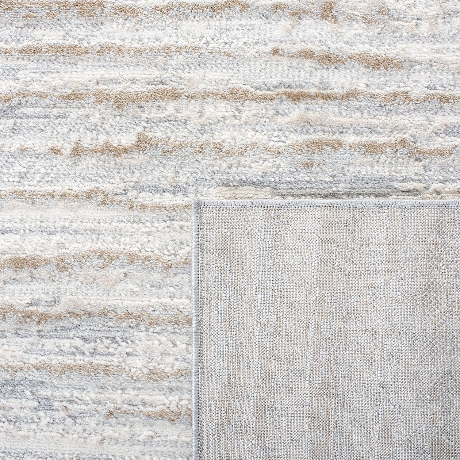 SAFAVIEH Lagoon Collection Accent Rug - 4'5" x 6'5", Grey & Beige, Distressed Design, Non-Shedding & Easy Care, Ideal for High Traffic Areas in Entryway, Living Room, Bedroom (LGN518F)