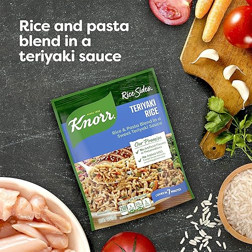 Miniatura 4 de Knorr Guarnición de arroz para un sabroso plato de arroz Teriyaki sin sabores artificiales, sin conservantes, sin MSG añadido 5.4 oz (paquete de 2)