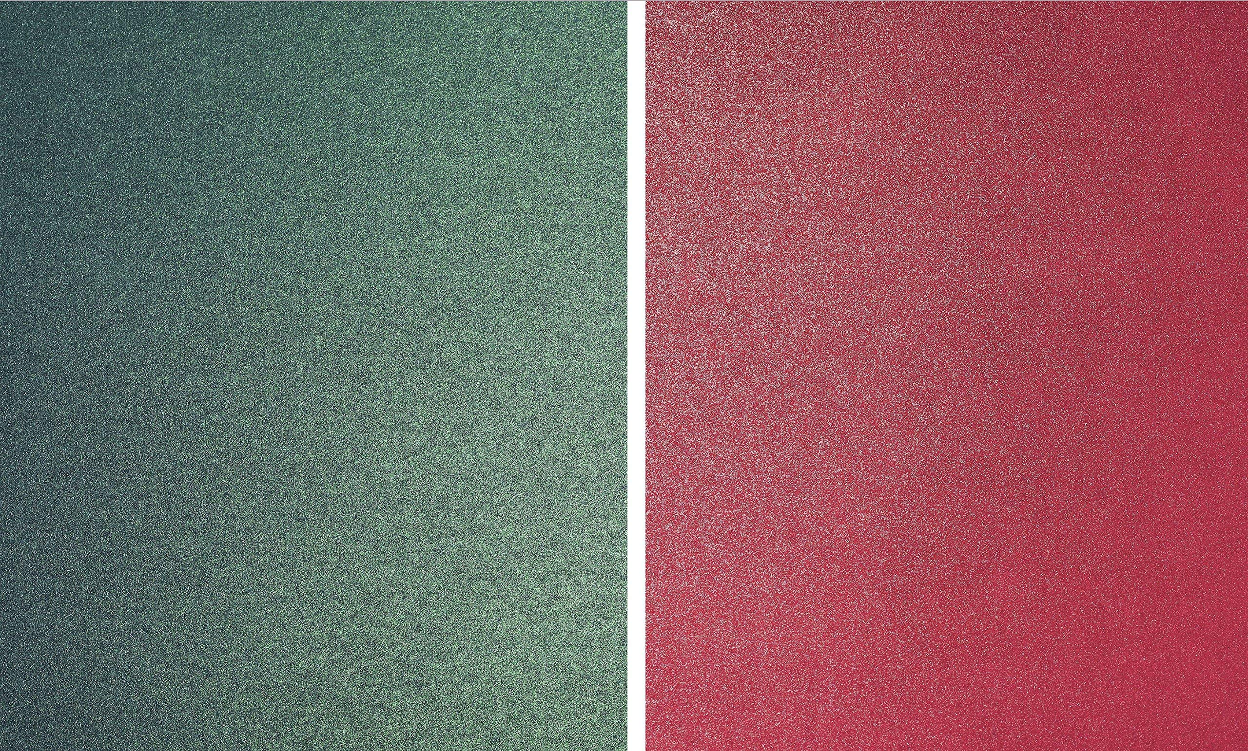 20 x A4 Christmas Card weight 290gsm / 110lb cover stock Pearlescent Shimmer Red and Green 10 Sheets of Each Double Sided