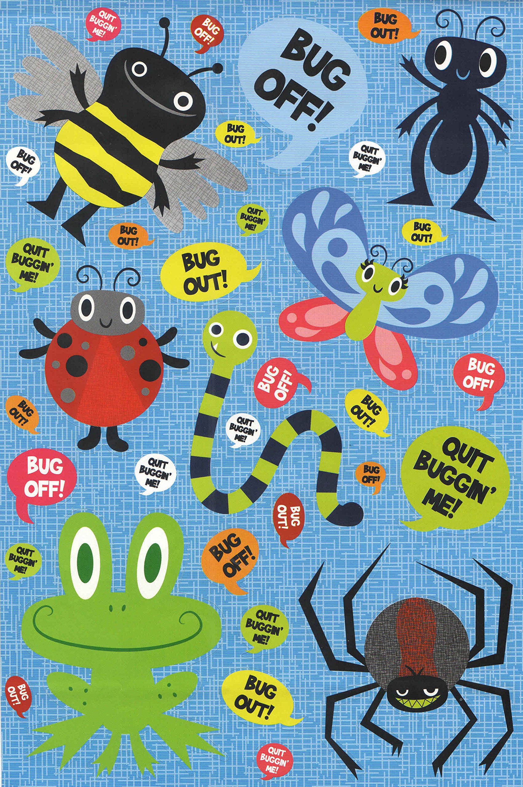 Critters and Creatures Sticker Fun ~ Bug Out, Quit Buggin Me! (35 Stickers, 1 Sheet)