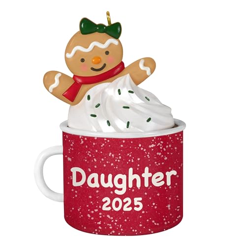 Hallmark Keepsake Christmas Ornament, Daughter Gingerbread Girl in Mug 2025
