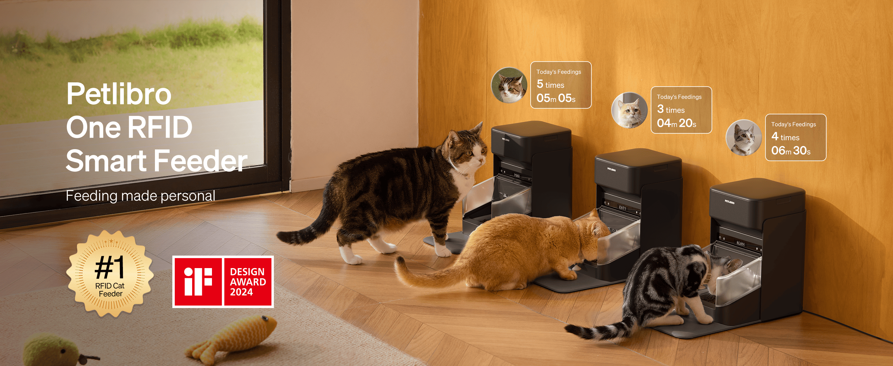 PETLIBRO RFID Automatic Cat Feeder with Collar Tag Sensor with App