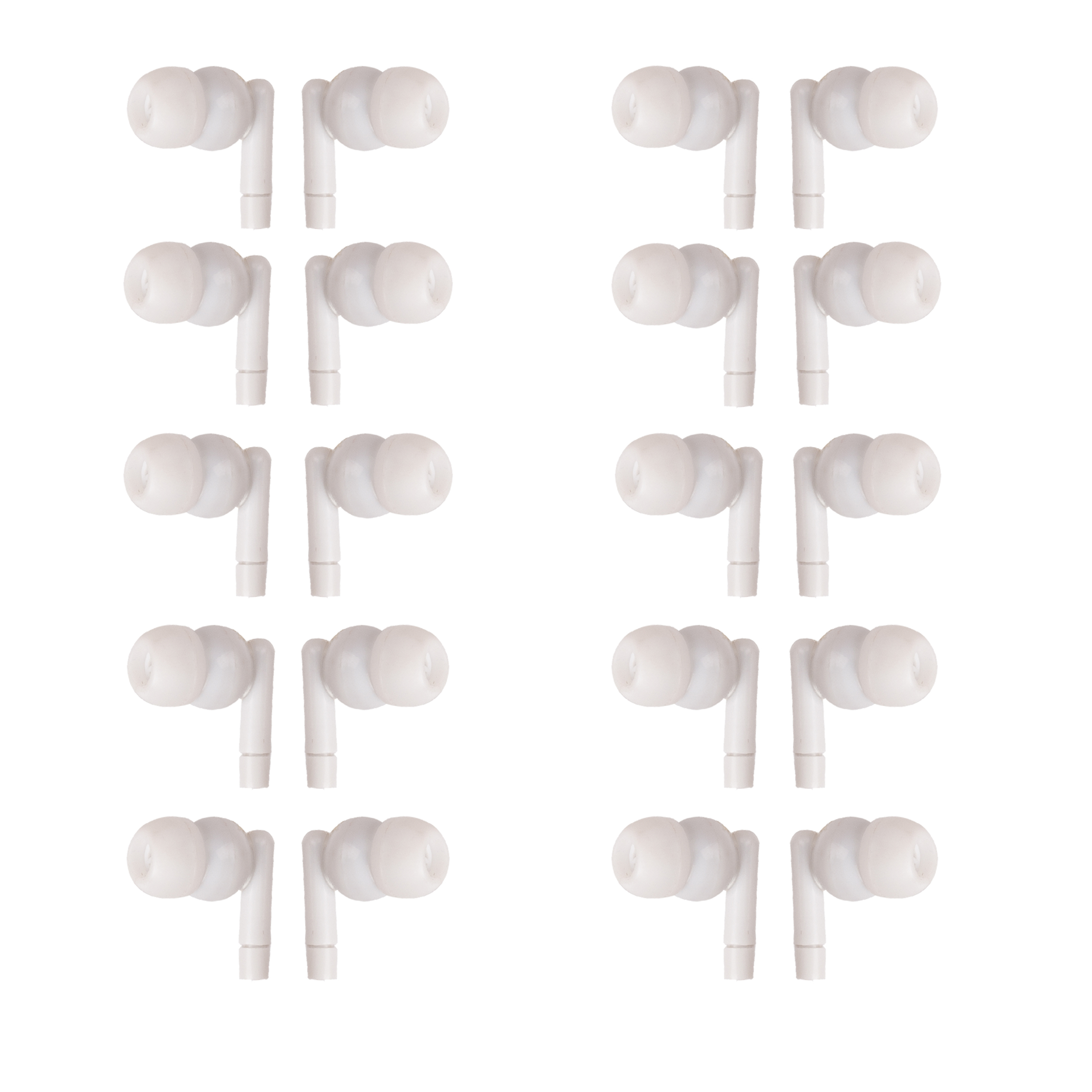 Amazon.com: JustJamz Pearl White Bulk Earbuds 30 Pack – Wired