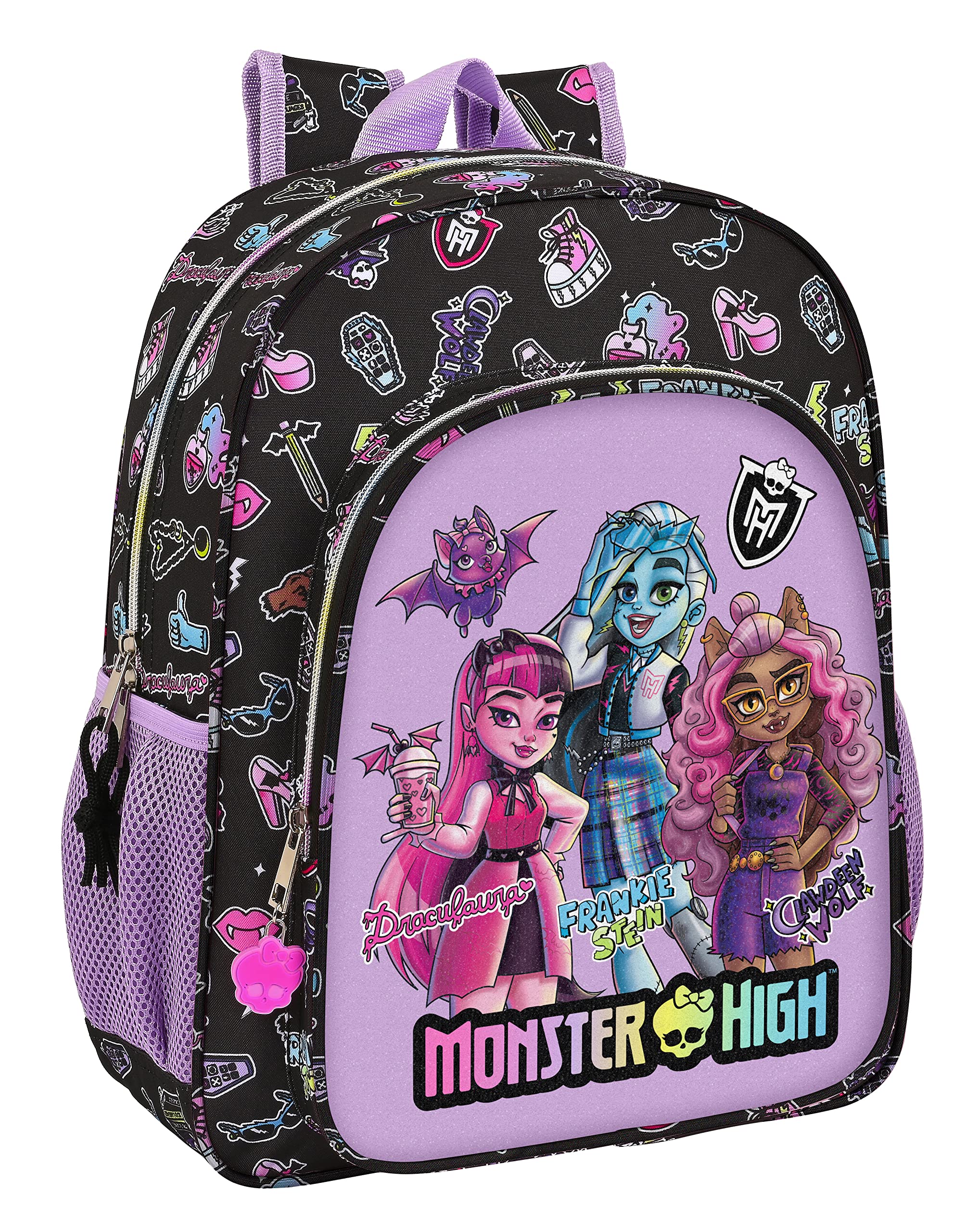 Safta MOCHILA JUNIOR ADAPT.CARRO MONSTER HIGH CREEP