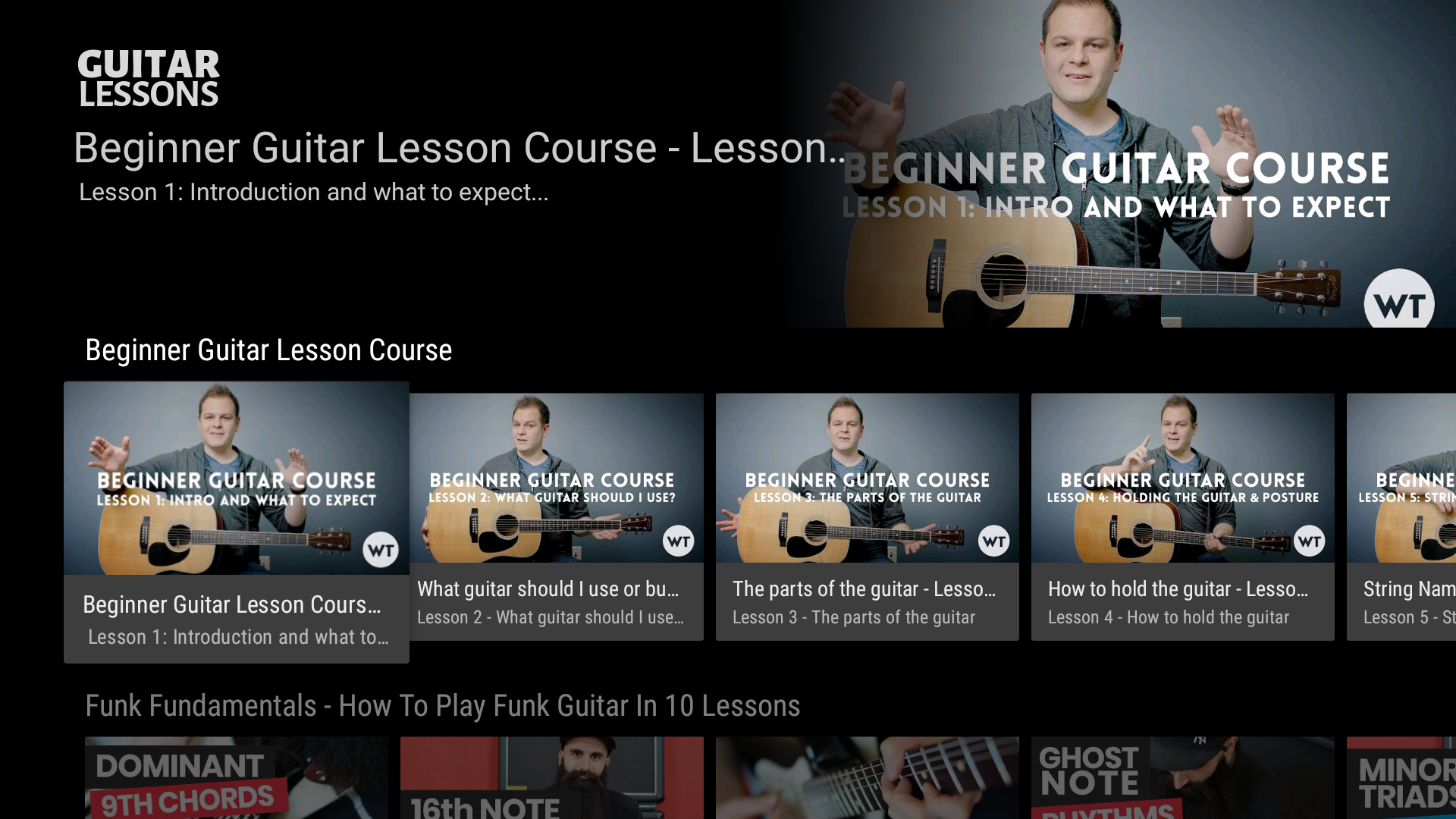 Guitar Lessons - All Levels - App on Amazon Appstore