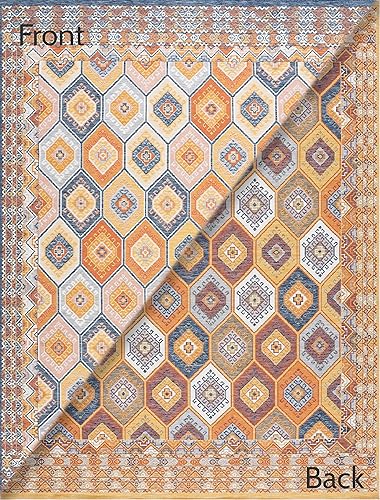 Miniatura 5 de Alfombra de doble cara resistente al agua para interiores y exteriores, de 2 x 3 pies, alfombra de exteriores para patio, terraza, porche y entrada,