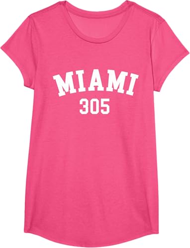 Miniatura 44 de Miami 305 USA American College Font T-Shirt Negro,Azul Marino,Azul Pastel,Arándano,Rojo,Plateado,Hierba,Verde Kelly,Marrón,Verde Oliva,Jaspeado
