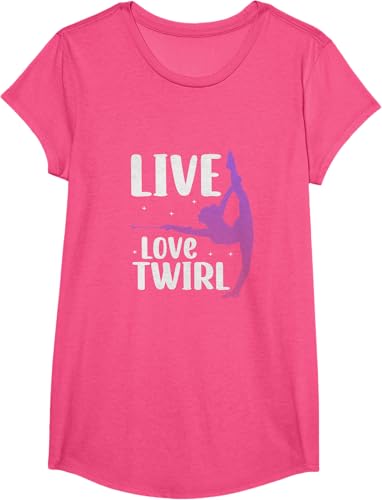 Miniatura 24 de Twirl Baton Twirling Twirler Majorettes T-Shirt Black,Navy Blue,Asphalt Grey,Baby Blue,Cranberry Red,Red,Kelly Green,Brown,Olive Green,Dark Heather