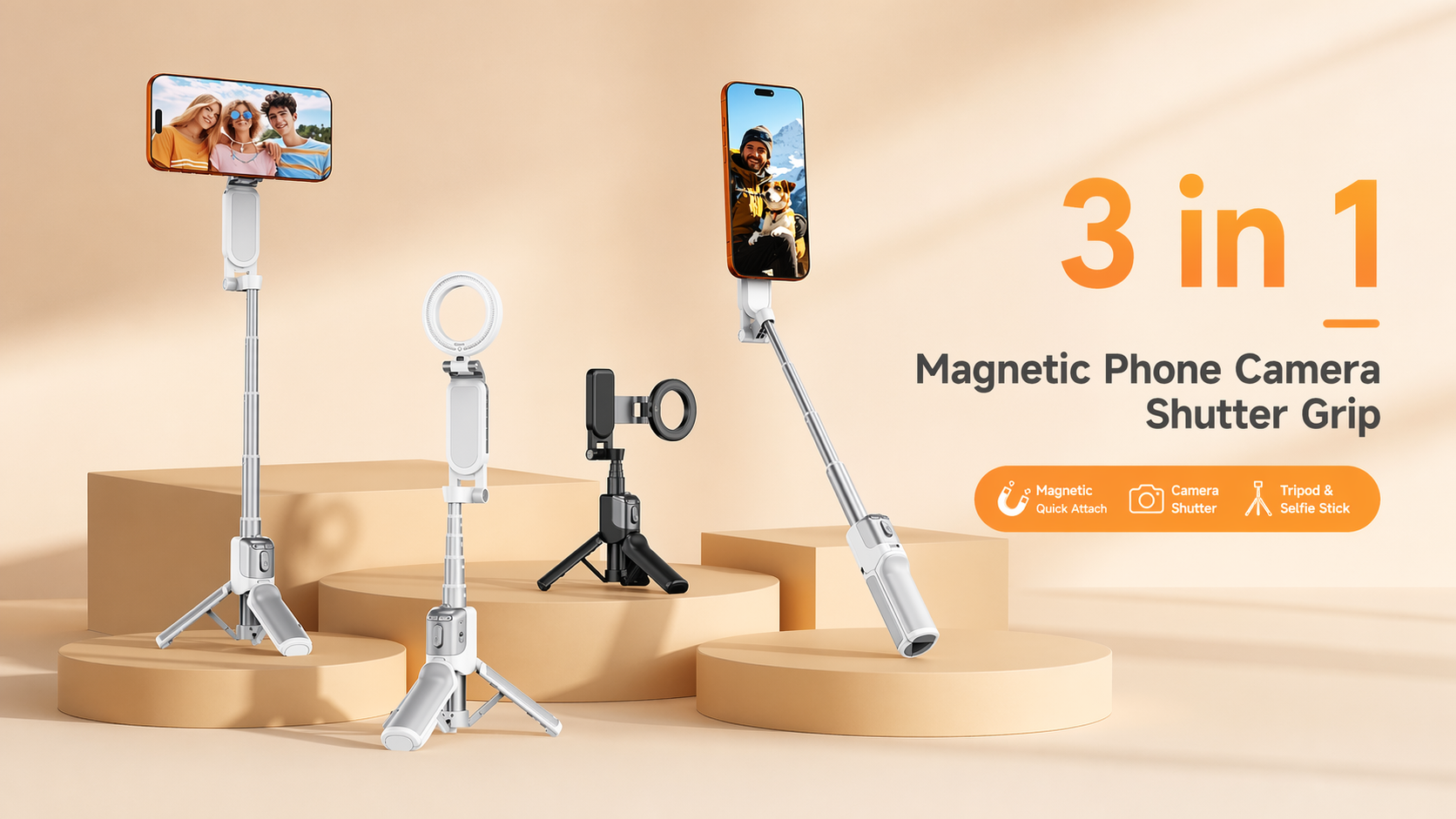 Amazon.com: [3 in 1] Magnetic Phone Camera Shutter Grip