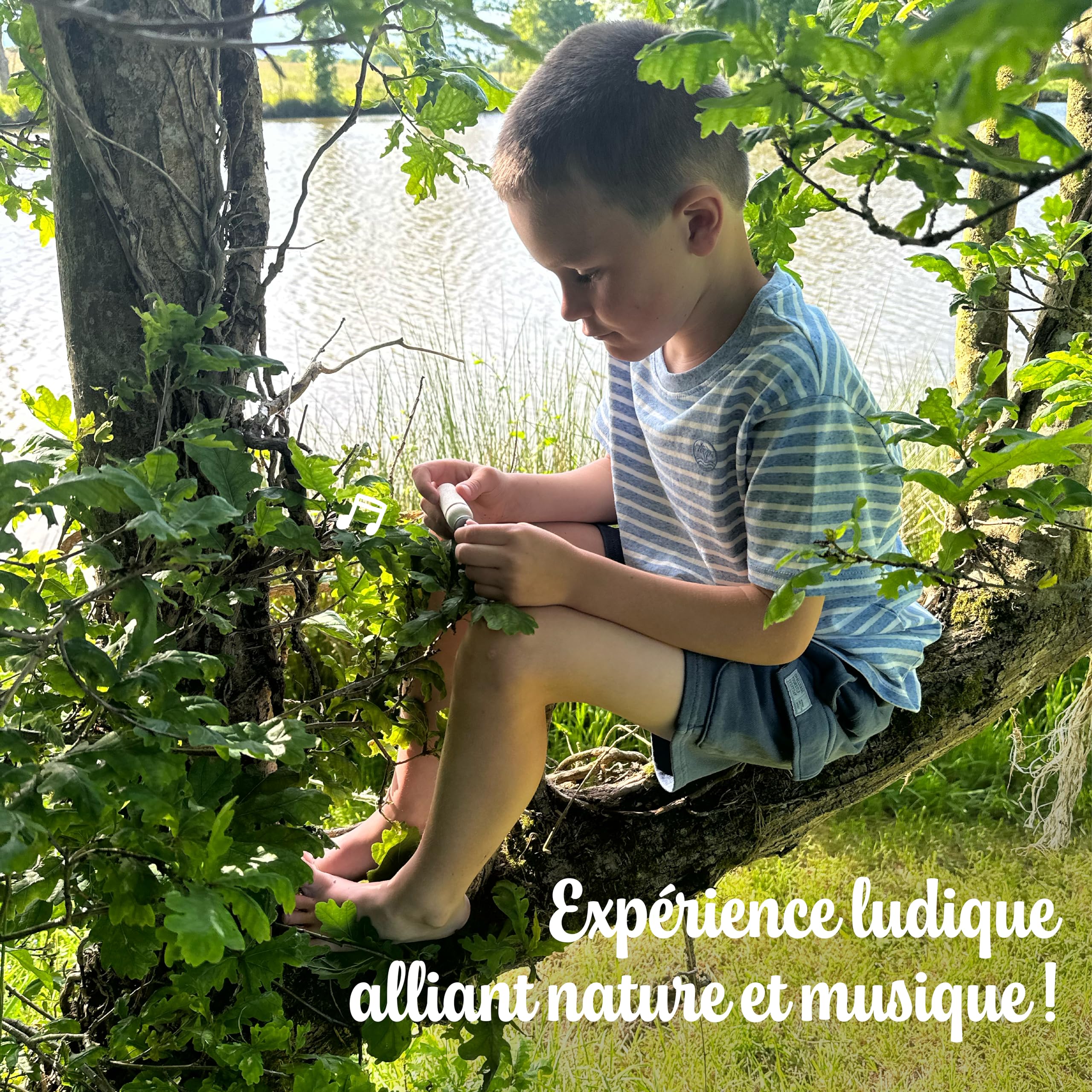Fuzeau Coffret 5 Appeaux Manuels Bois Naturel Buis Hêtre Vernis Alimentaire Sons d’Oiseaux Poule d’Eau Grive Moineau Rossignol Canard