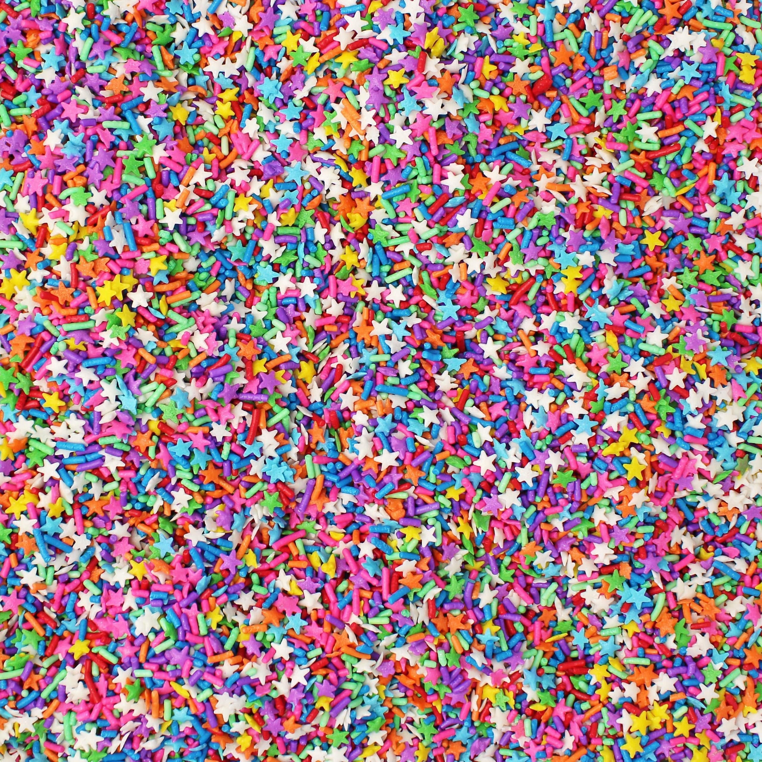 Party Popper Sprinkle Mix| Made In USA By Sprinkle Pop| Pink Purple Blue White yellow Orange Green Red Rainbow Sprinkles| Birthday Sprinkles For Decorating Cakes Cupcakes Donuts Cookies Brownies, 4oz