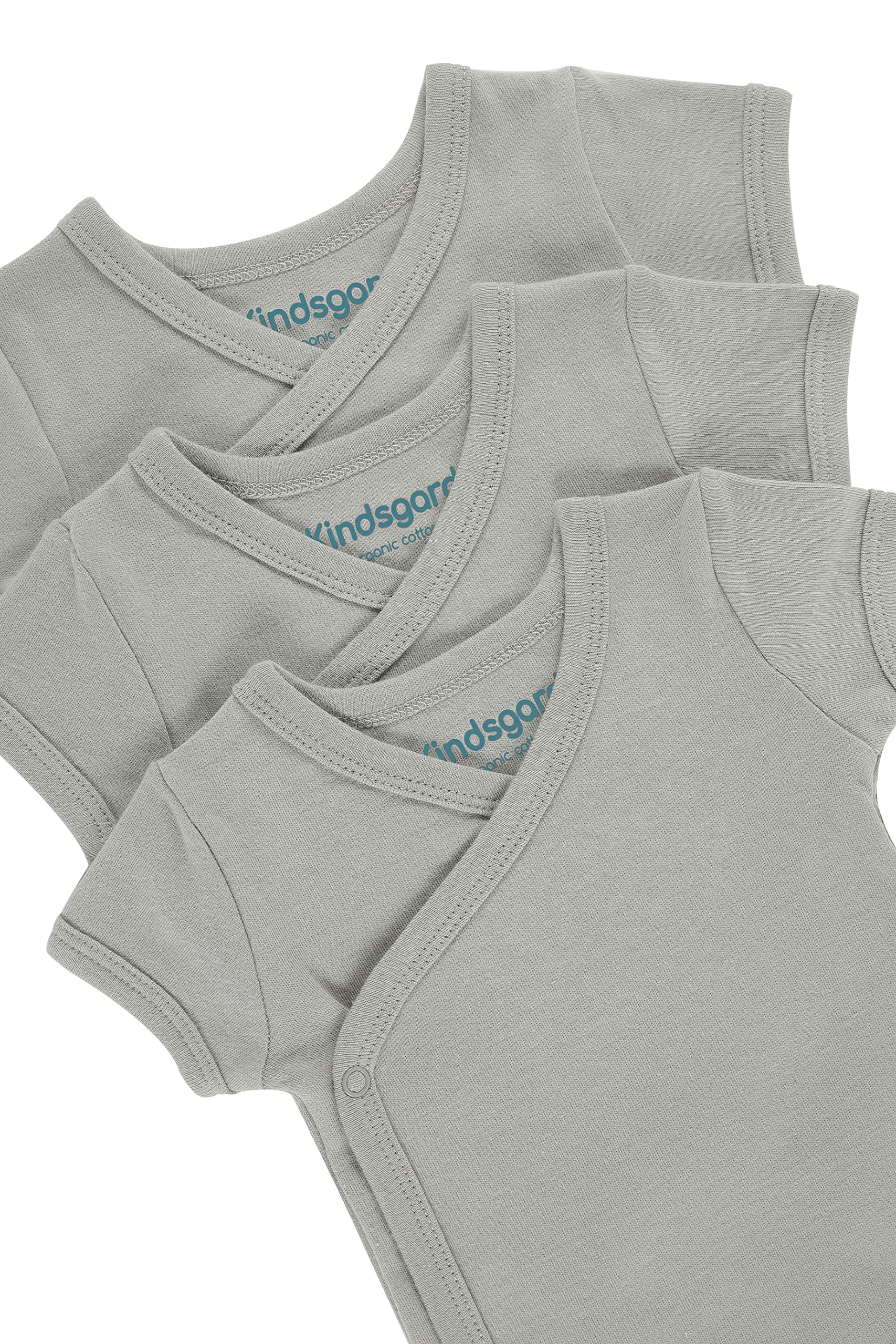 Kindsgard Wickelbody kurzarm „trunder“ – 3er-Pack aus Jersey – 100% Bio-Baumwolle – OEKO-TEX zertifiziert – unisex Baby Body – ideal für Erstausstattung & Neugeborene