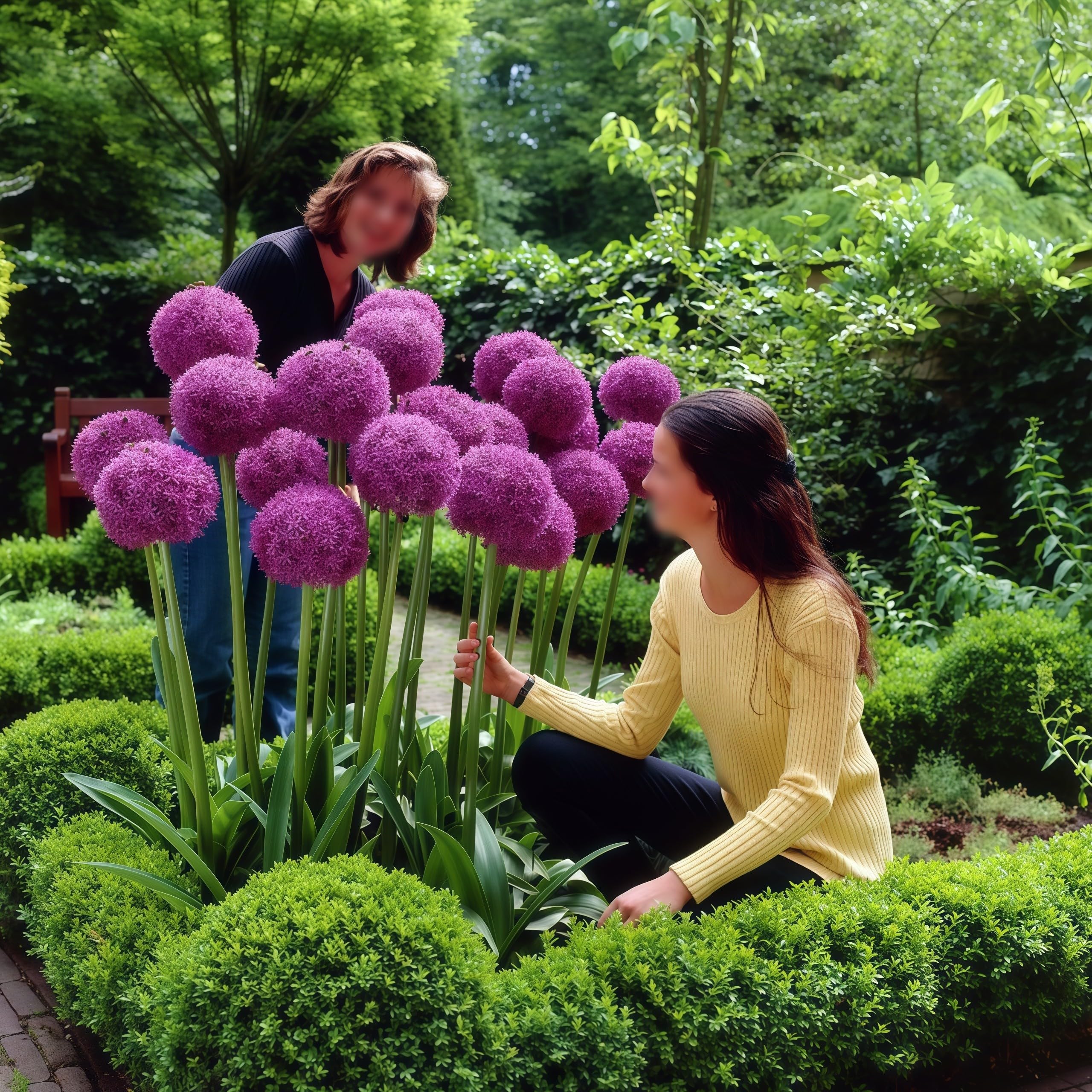 Bulk Allium for Planting UK, Hardy Perennial, Excellent Display, Mix Greening Flower, Natural Organic, Wedding, Balcony Garden-10 Bulbs-H