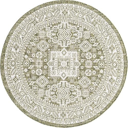 Miniatura 272 de Rugs.com Outdoor Aztec Collection Alfombra – 4 x 6 pies alfombra de tejido plano gris carbón perfecta para salas de estar, grandes comedores, planos