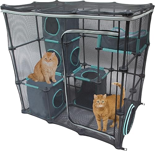 Kitty City Claw - Juego de muebles para gatos para interiores y exteriores, cama para gatos, rascador para gatos corrugado