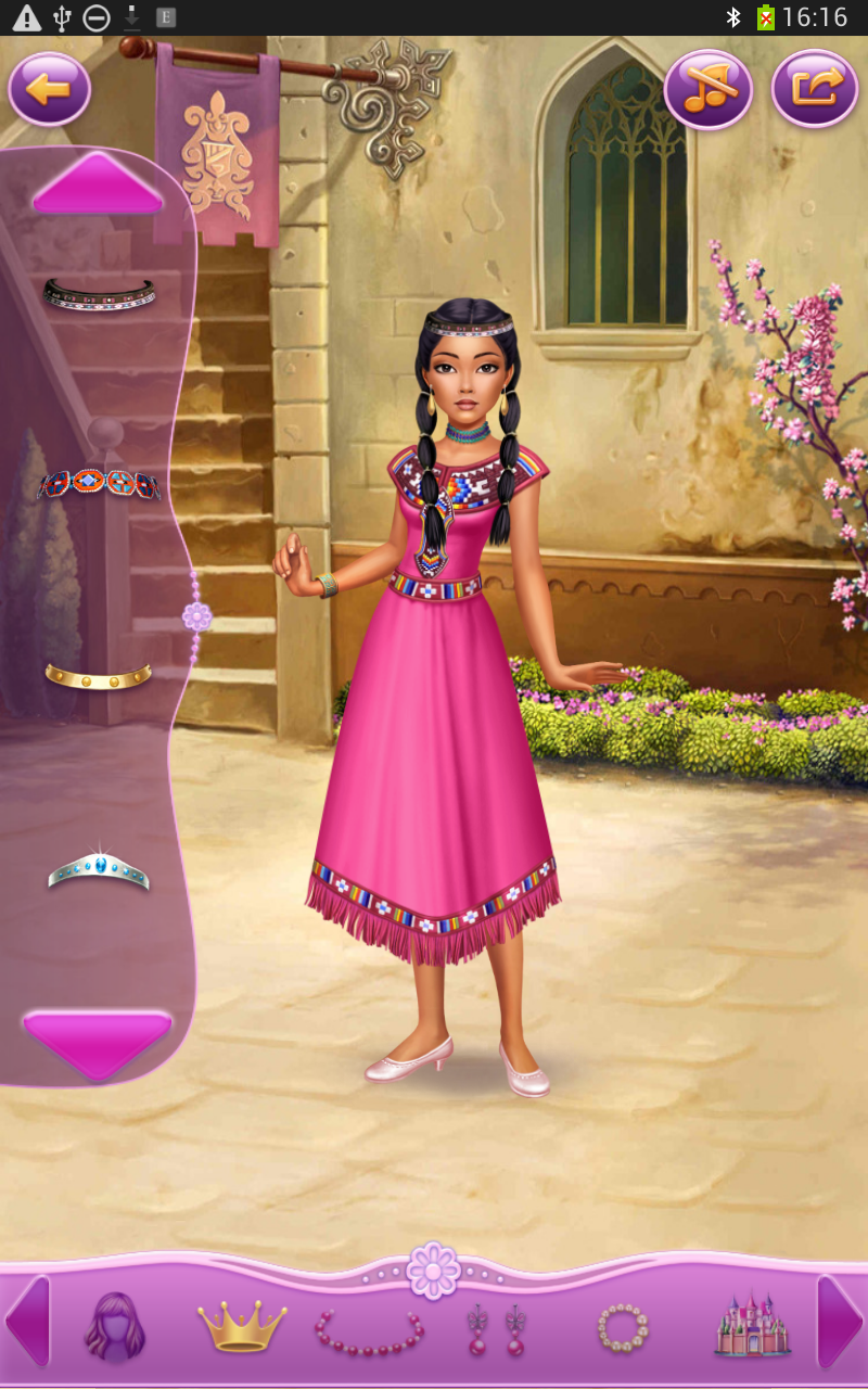 pocahontas pink dress Dress Up Pocahontas