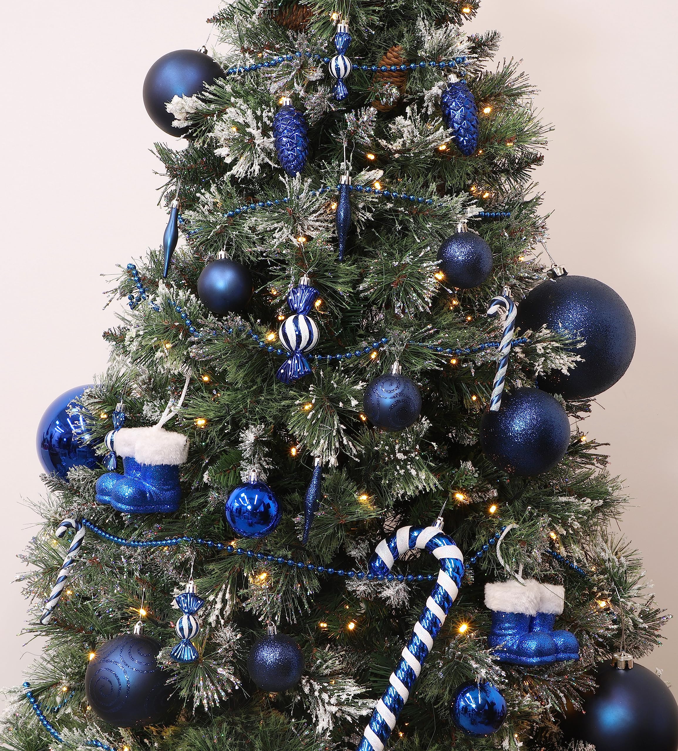 Set 2 palline di Natale glitterate per albero - Bayd | Mobili Rebecca