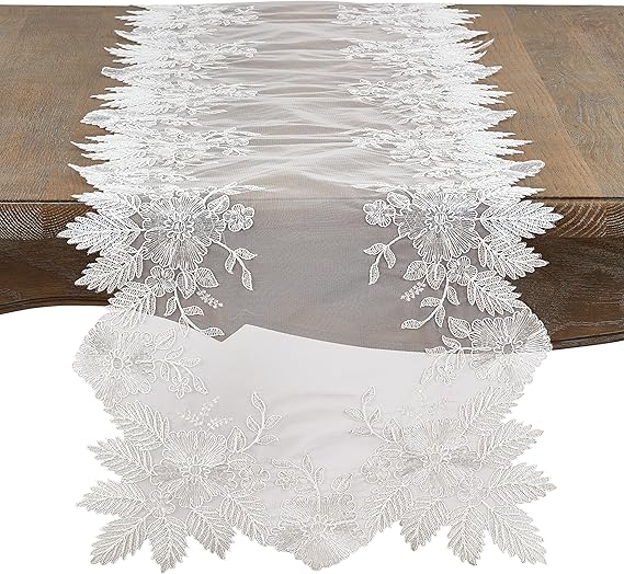 Amazon｜ファンシーフローラル刺繍テーブルrunner16 X 72 16" W x 72" L｜テーブルランナー オンライン通販