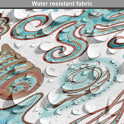 Miniatura 258 de Ambesonne Tela Geométrica por Yarda, Diseño Monocromo Patrón Abstracto de Líneas Continuas sobre Fondo Liso, Tela de Punto Elástico para Ropa