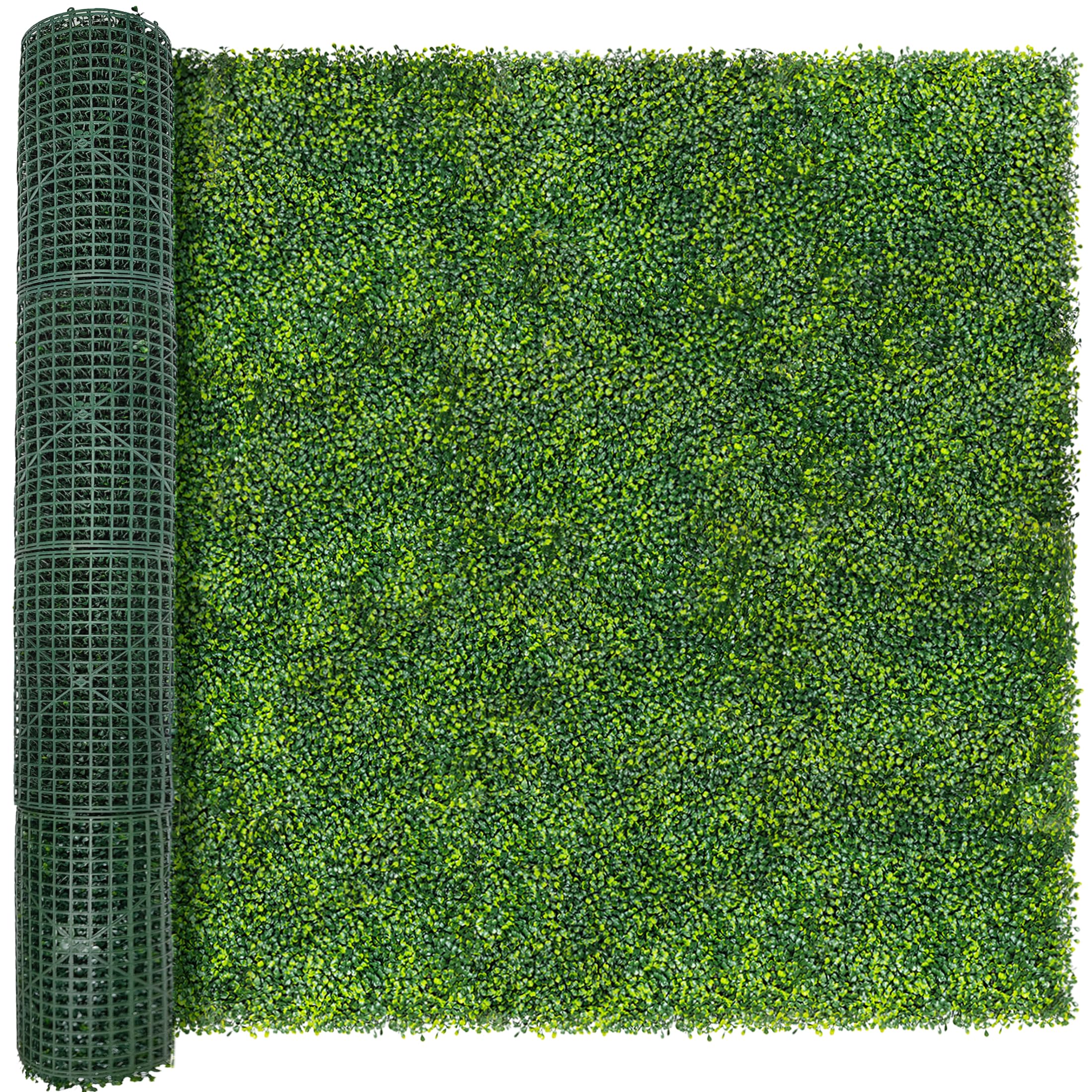Photo 1 of ODTORY Artificial Boxwood Roll Panels: 6 ft x 12 ft (72 sq ft) UV-Resistant Green Grass Wall Decor, Faux Ivy Privacy Fence Screen for Indoor and Outdoor, Garden, Home Decor