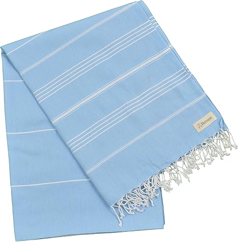 Miniatura 4 de Bersuse 100% algodón - Cobija Anatolia XL Toalla turca - Tina, playa Fouta Peshtemal multiusos para cama o sofá, cubierta de mesa o tapete de picnic