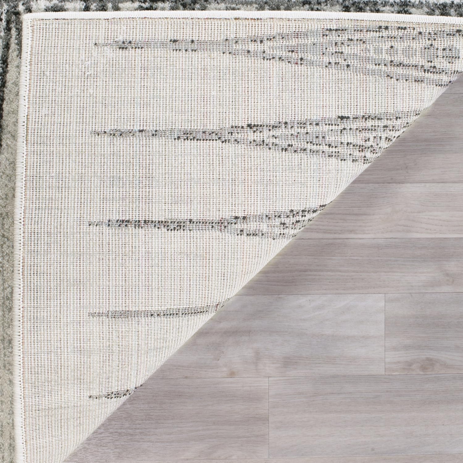 SAFAVIEH Evoke Collection Area Rug - 9' x 12', Ivory & Grey, Boho Design, Non-Shedding & Easy Care, Ideal for High Traffic Areas in Living Room, Bedroom (EVK226D)