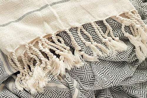 Miniatura 6 de zenia's  Juego de toallas de playa turcas y bolsa de playa de gran tamaño  Ligero y compacto sin arena  Secado rápido  Toallas de camping  Toalla de