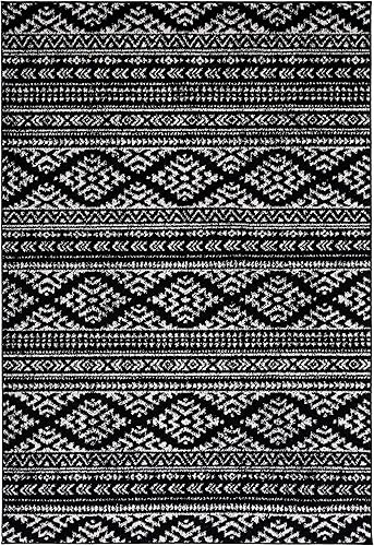 Miniatura 2 de SAFAVIEH - Tapete de estilo marroquí bohemio con diseño tribal de la colección Tulum para colocar en sala de estar, dormitorio, comedor o la oficina