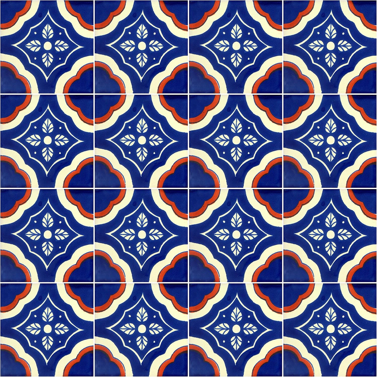 Talavera Mexican Hand Painted Tiles Box of 100