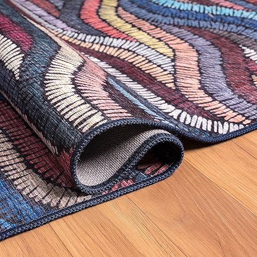 Miniatura 6 de Abani Parker Collection - Alfombra de área con diseño de cuerdas tejidas multicolor, de 4 x 6 pies, fácil de limpiar, duradera para niños y